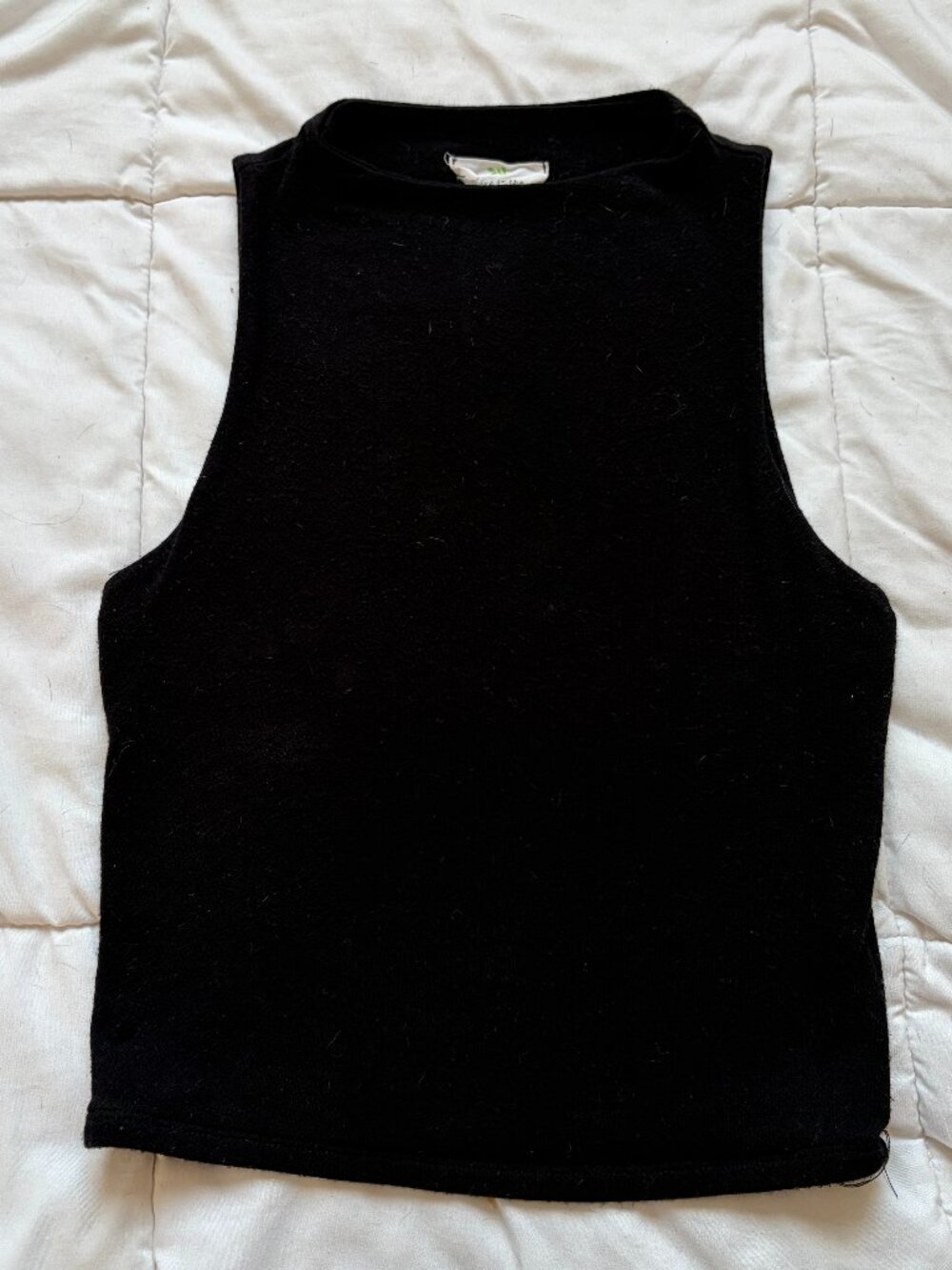 Live in the Moment Black High Neck Sleeveless Crop Top Size XS